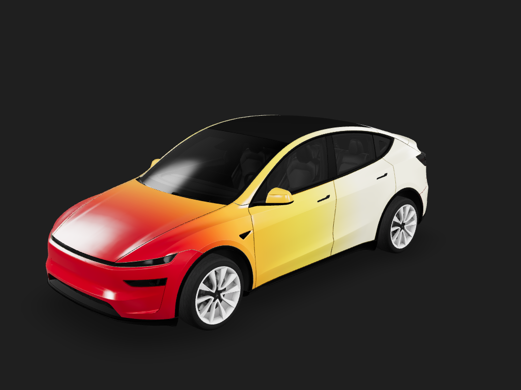 Vintage Gradient Tesla Model Y 焕新版 wrap design skin
