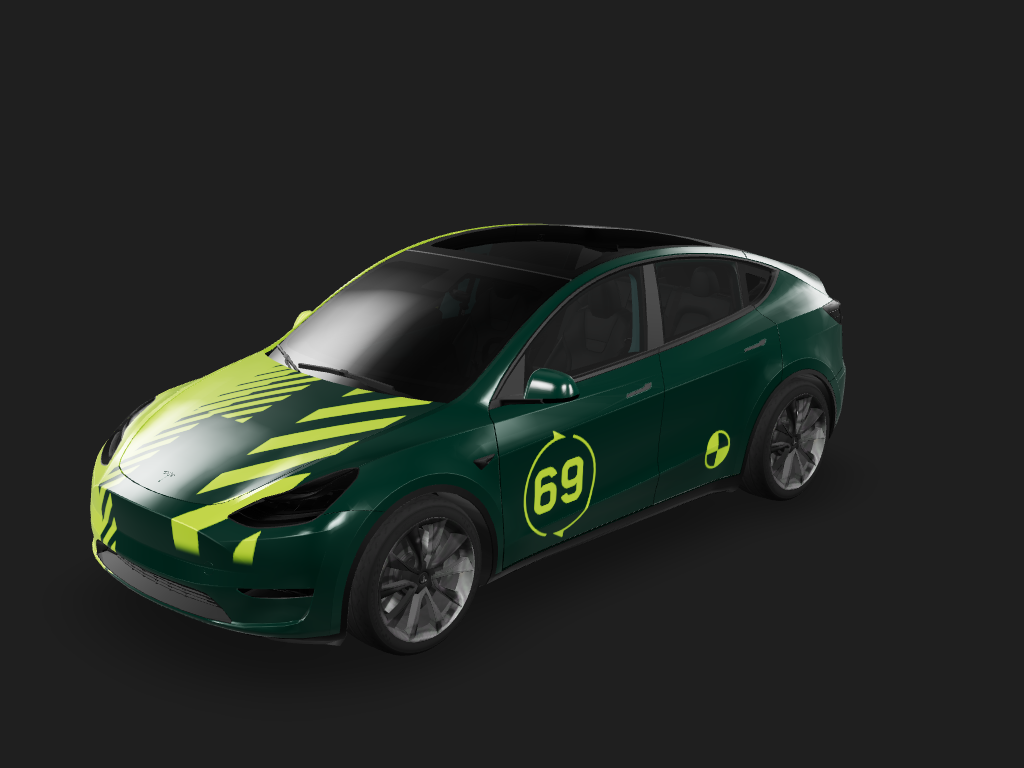 Divide Tesla Model Y wrap design skin