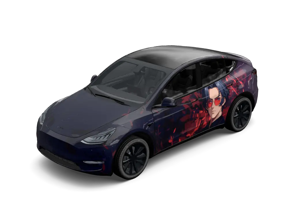 Crimson Kiss Tesla model-y-pre-2025 wrap design skin