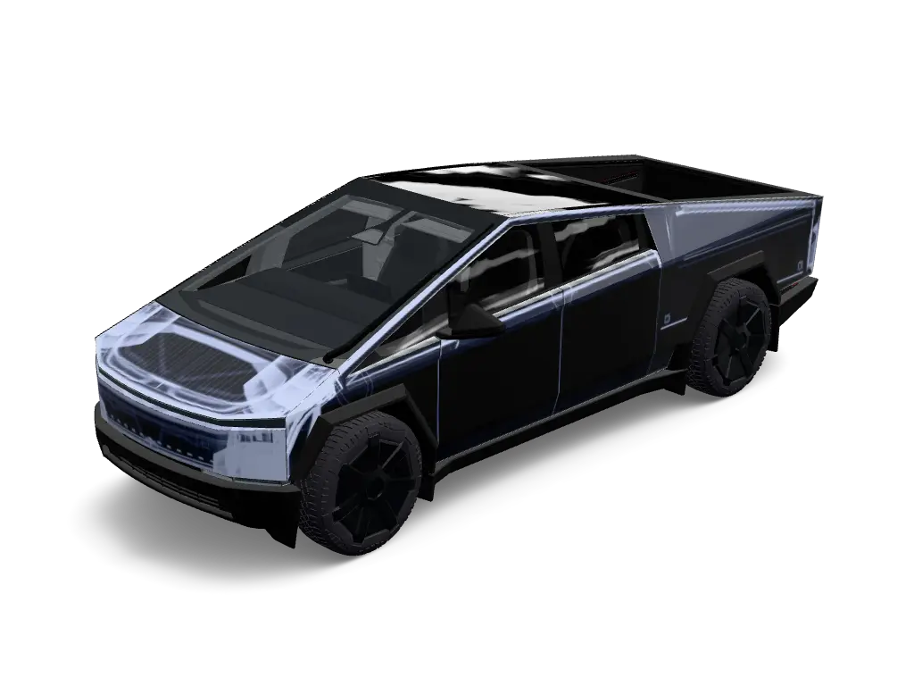 Radiant X Tesla Cybertruck wrap design skin