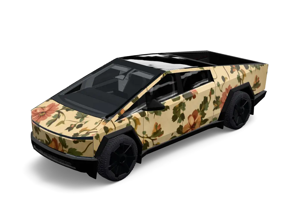 Damask Dream Tesla Cybertruck wrap design skin