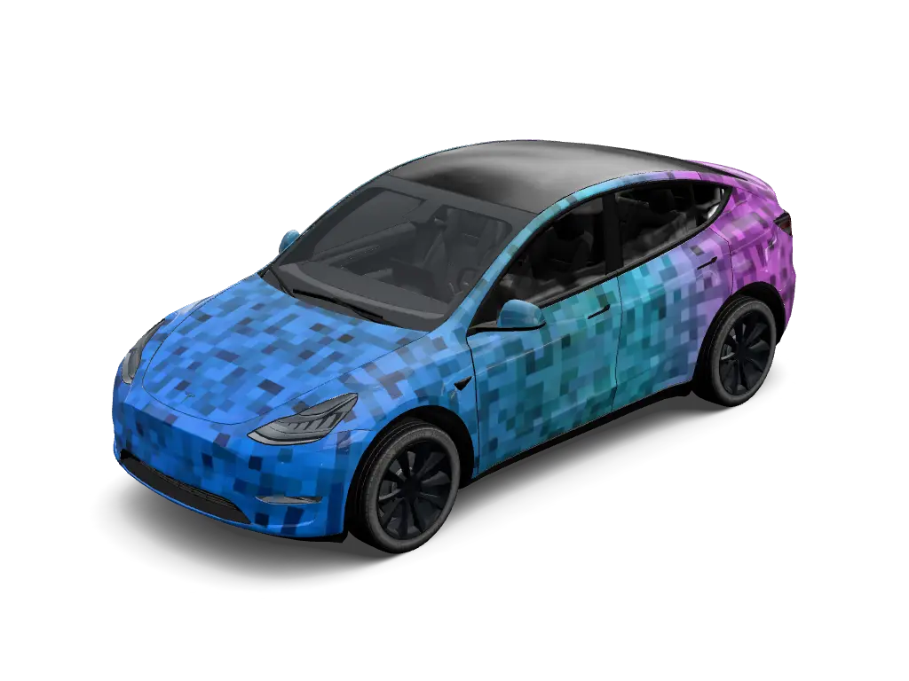 8-Bit Ride Tesla model-y-pre-2025 wrap design skin