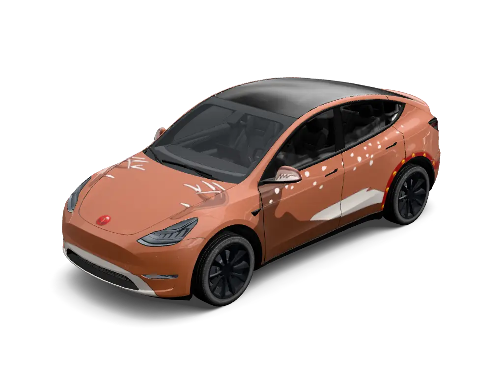 Vixen Frost Tesla model-y-pre-2025 wrap design skin