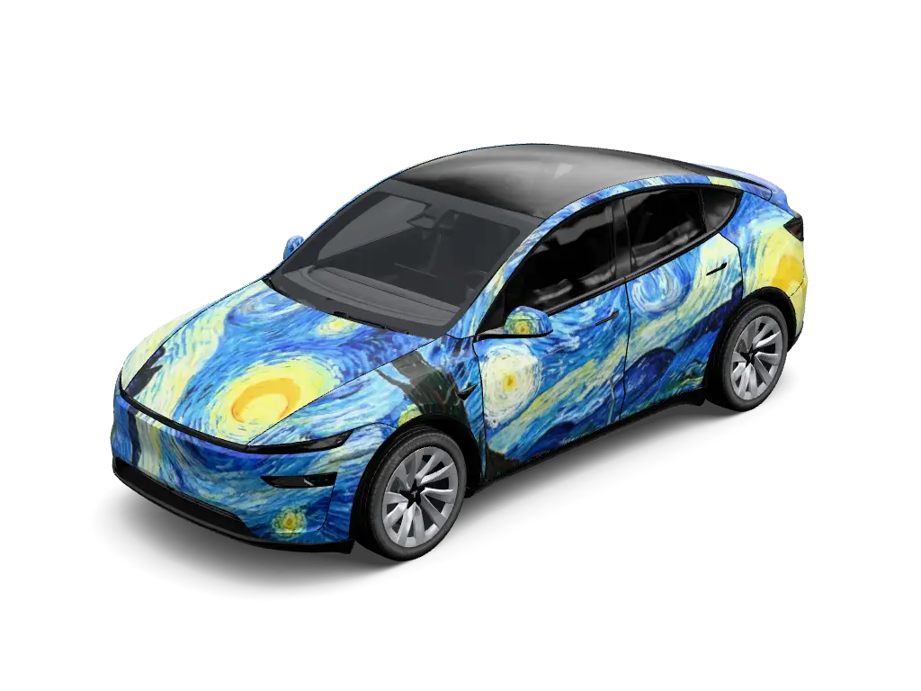 Astral Canvas Tesla Model Y Juniper wrap - 梵高星空...