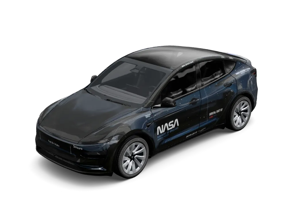 NASA极简黑 - 特斯拉Model Y 焕新版贴膜与3D车漆外观免费下载 | 特玩