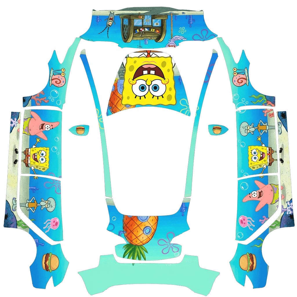 海绵宝宝主题 Tesla Model 3 wrap texture - 海绵宝宝主题