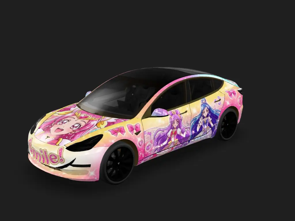 光美偶像 Tesla 自定义 wrap - 偶像光之美少女主题...