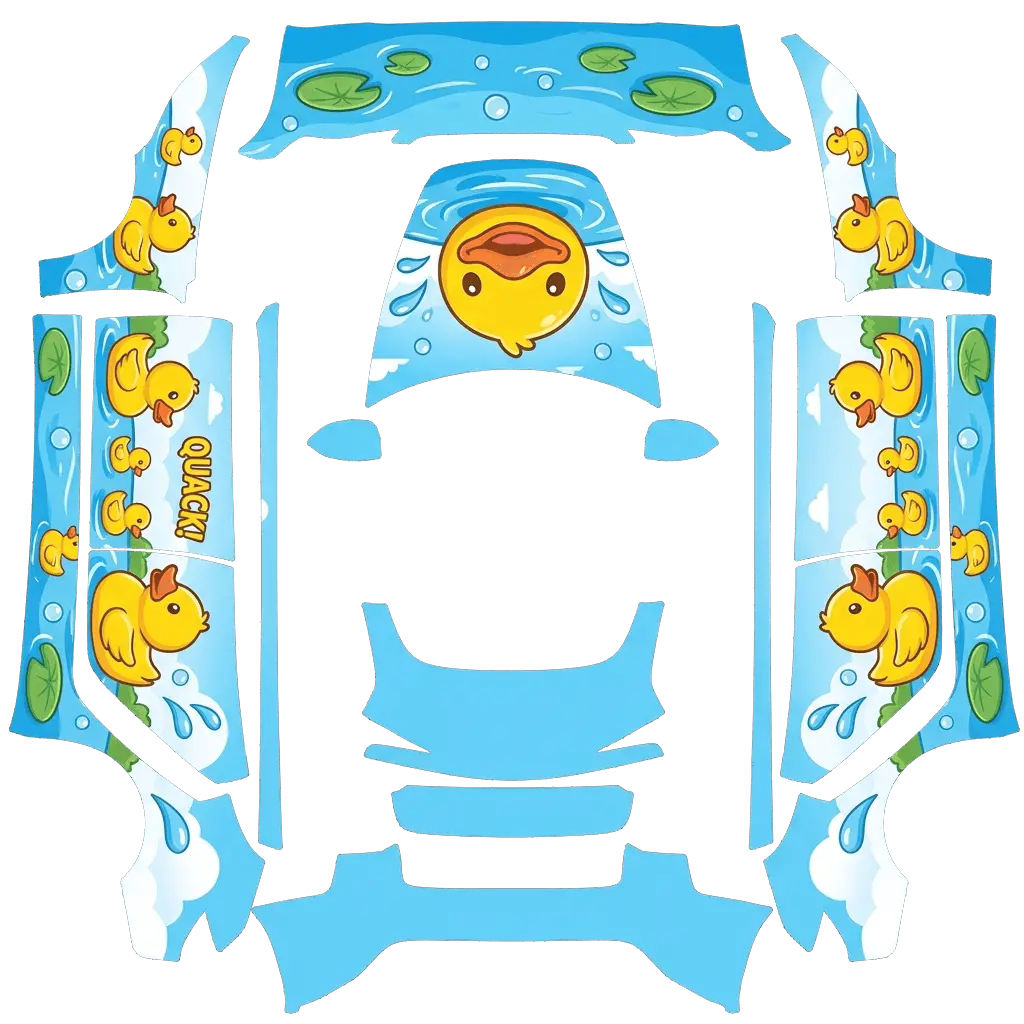 Rubber Ducky Tesla Model 3 Highland wrap texture - 小黄鸭主题