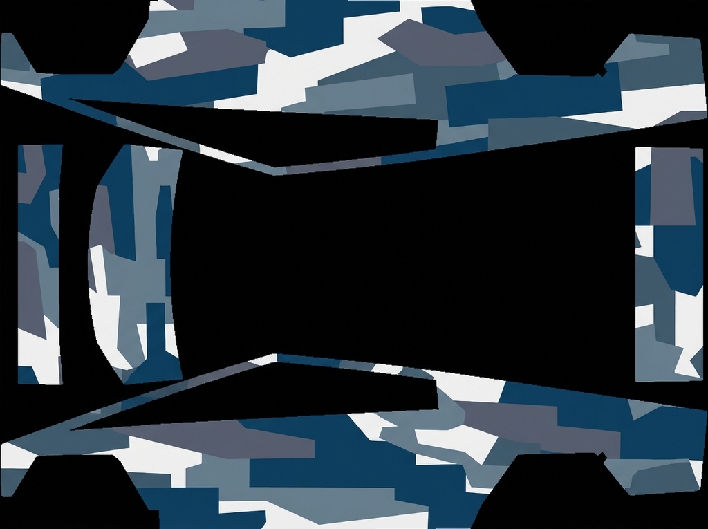 海军迷彩 Tesla Cybertruck wrap texture - 海军迷彩