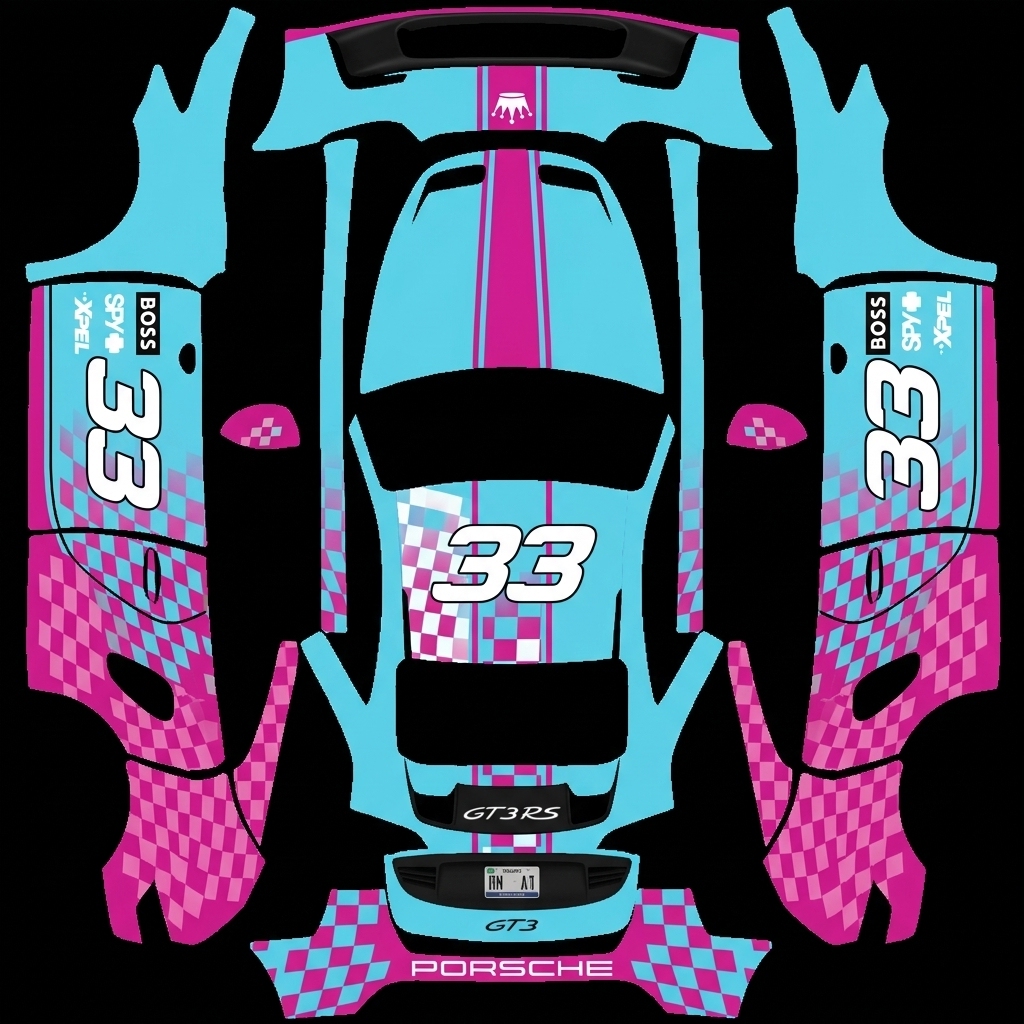 Y型风尚定制 Tesla Model Y wrap texture - 参考图片生成