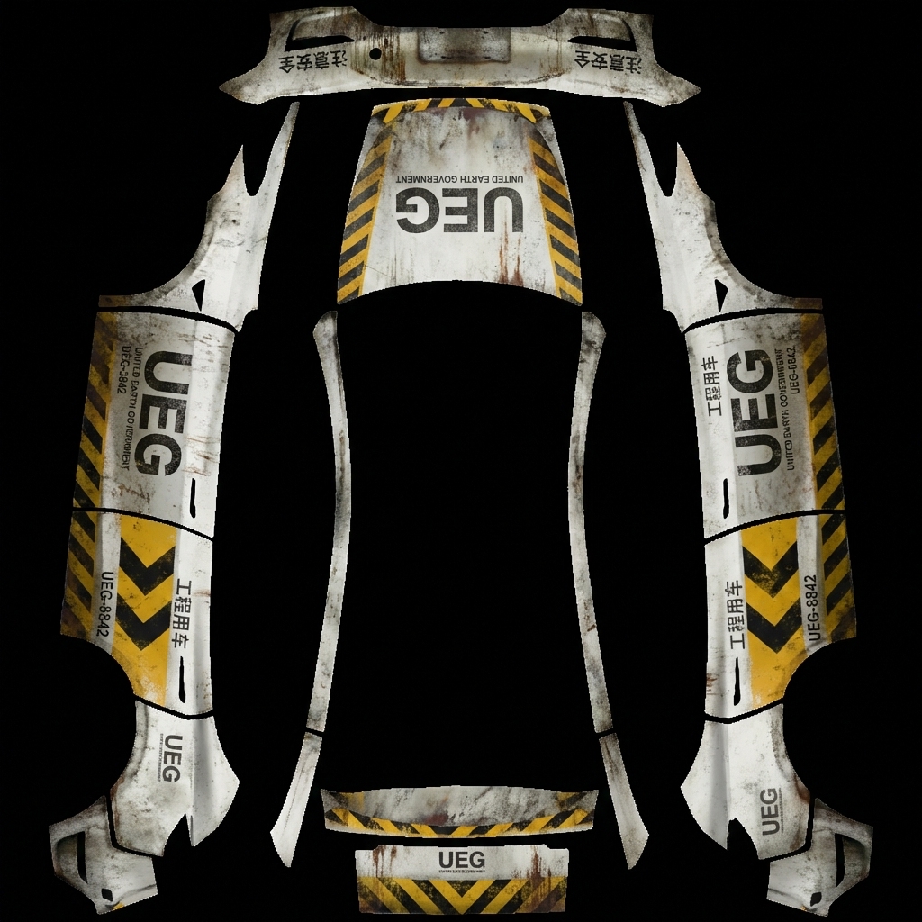 原本还原参考图的效果 Tesla Model Y 焕新版 wrap texture - 原本还原参考图的效果