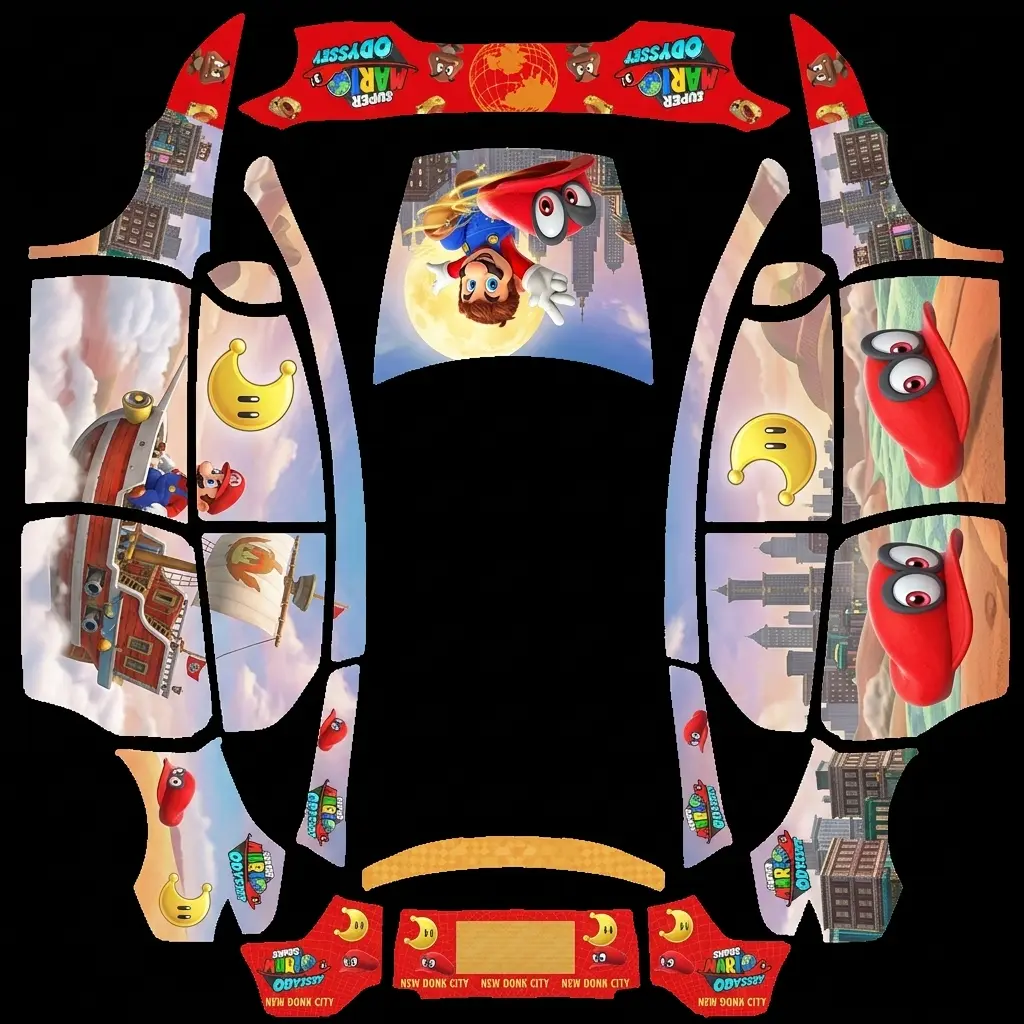 奥德赛Y Tesla Model Y L wrap texture - Super Mario Odyssey