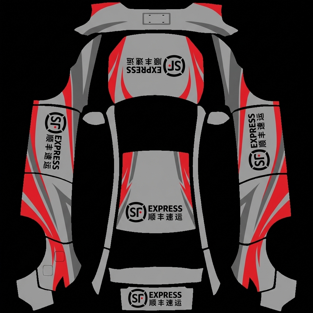 顺丰速运 Tesla Model Y 焕新版 wrap texture - 顺丰速运车身涂装