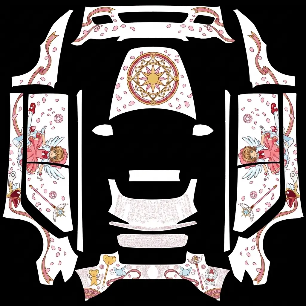 樱色魔法 Tesla Model 3 焕新版 wrap texture - 魔卡少女樱