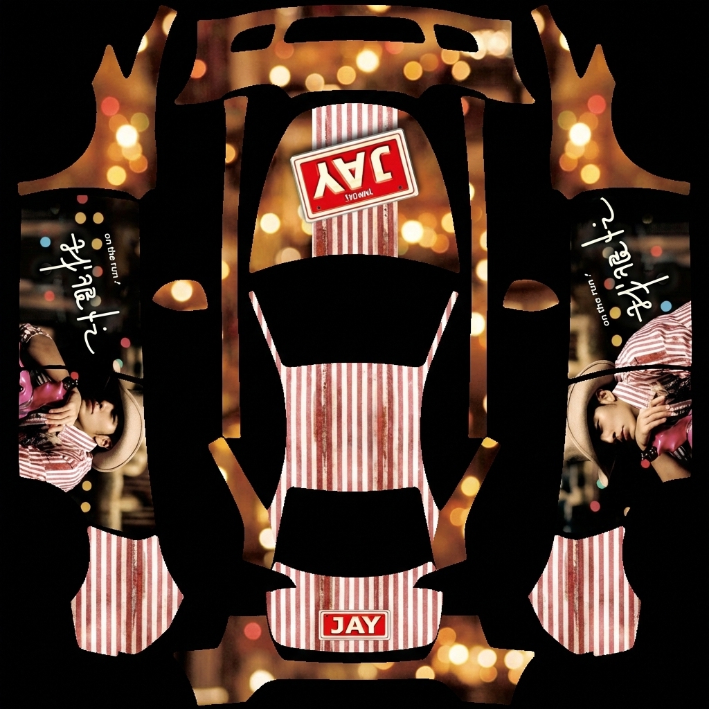 照图生成，人脸显示全 Tesla Model Y wrap texture - 照图生成，人脸显示全