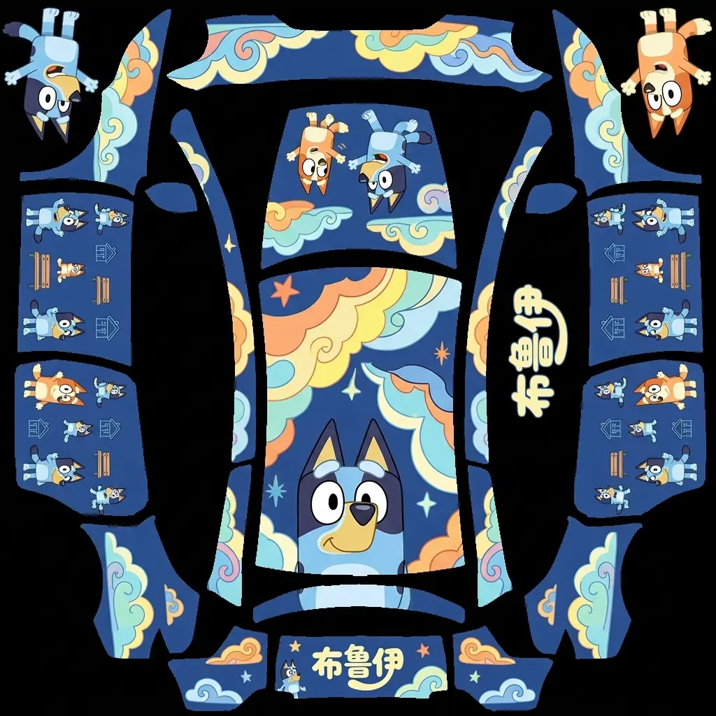 活力布鲁伊 Tesla Model Y L wrap texture - 布鲁伊