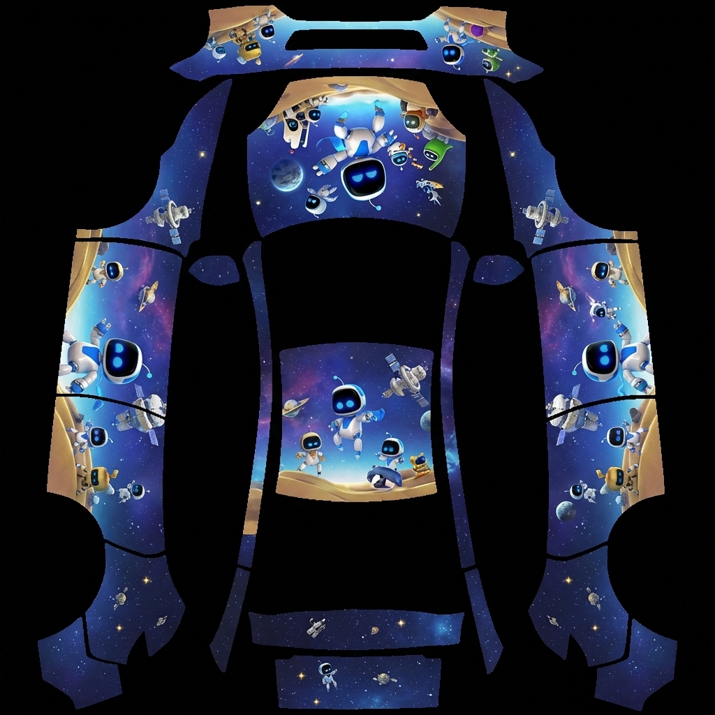 sony 宇宙机器人游戏主题风 Tesla Model Y 焕新版 wrap texture - sony 宇宙机器人游戏主题