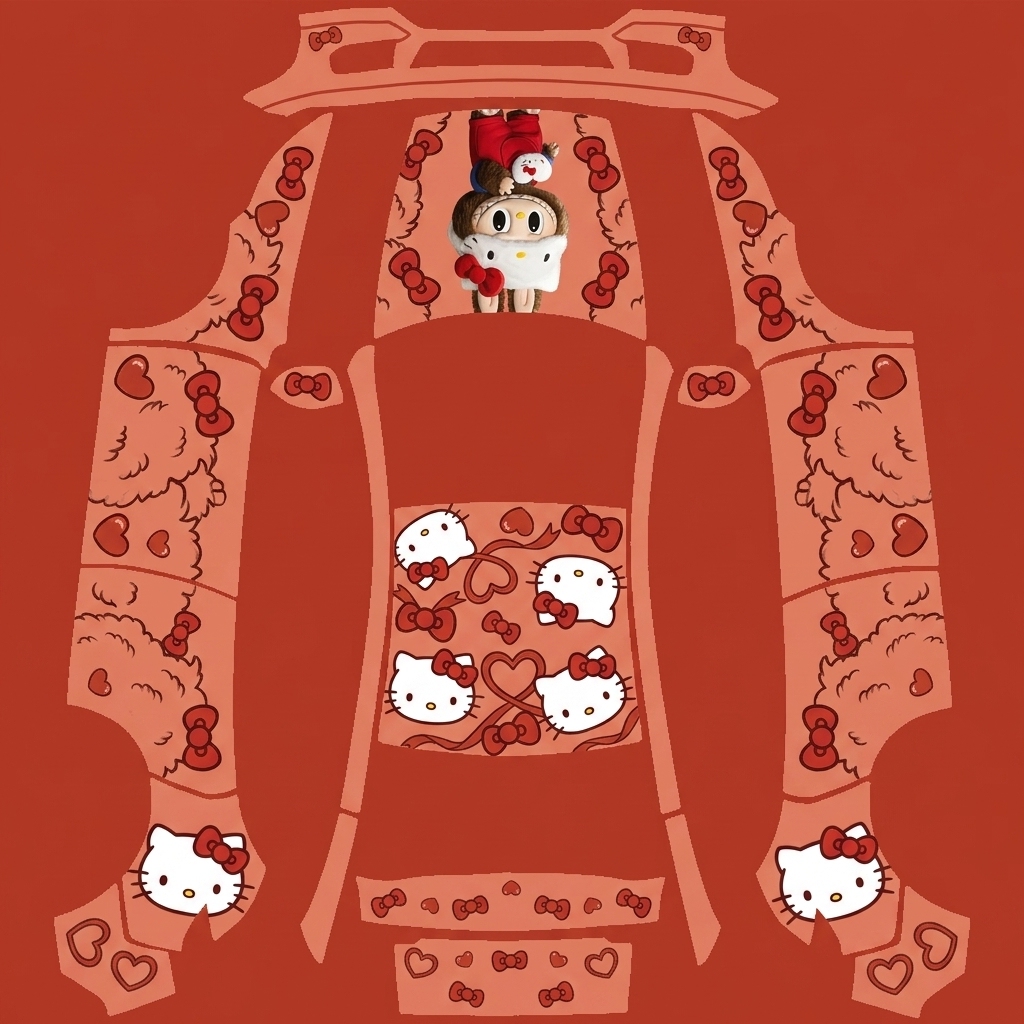 Y 前脸融合美 Tesla Model Y 焕新版 wrap texture - 参考图形象完整展示在前方，别太大，背景按照参考图的背景色