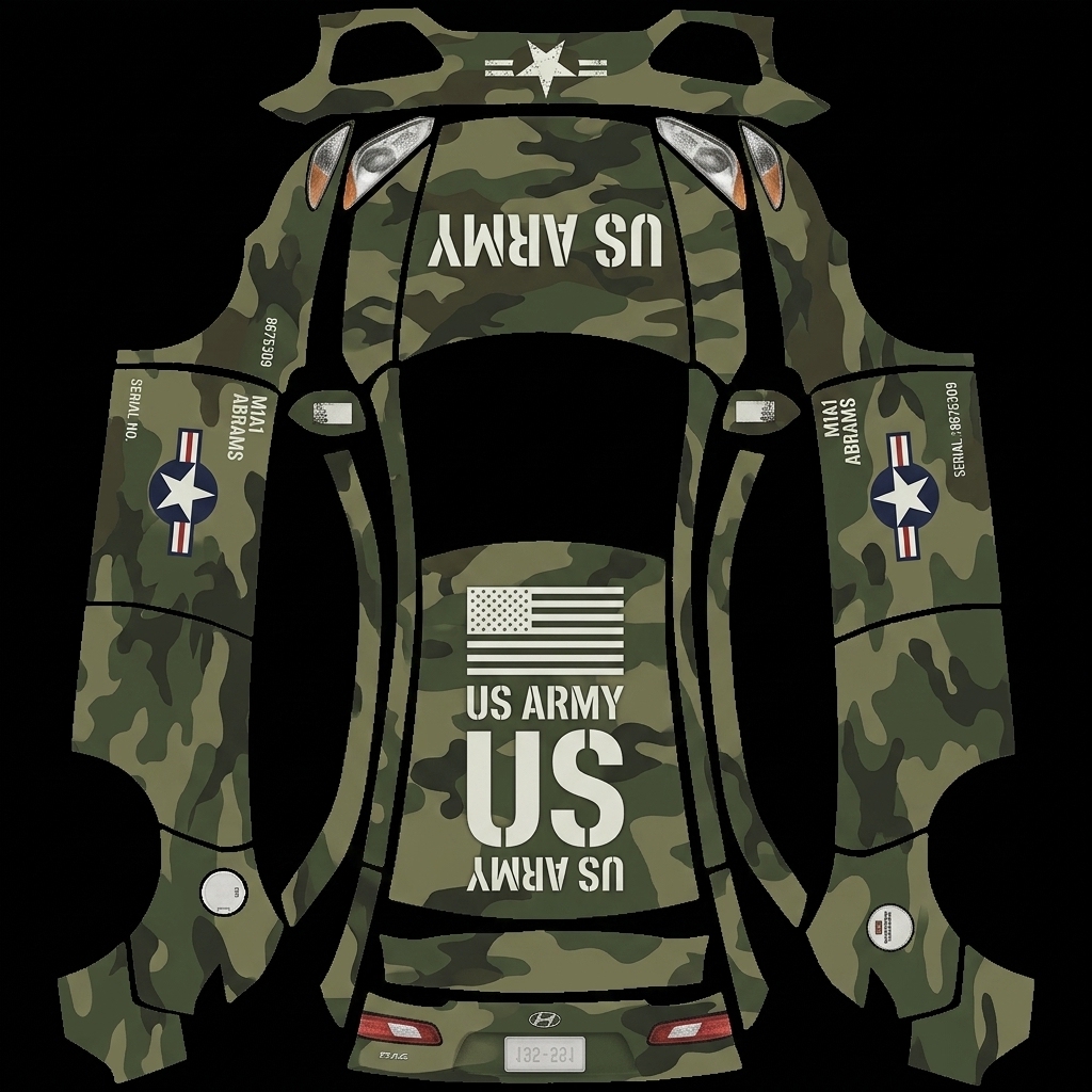 战术Y型 Tesla Model Y 焕新版 wrap texture - 美国军用车辆