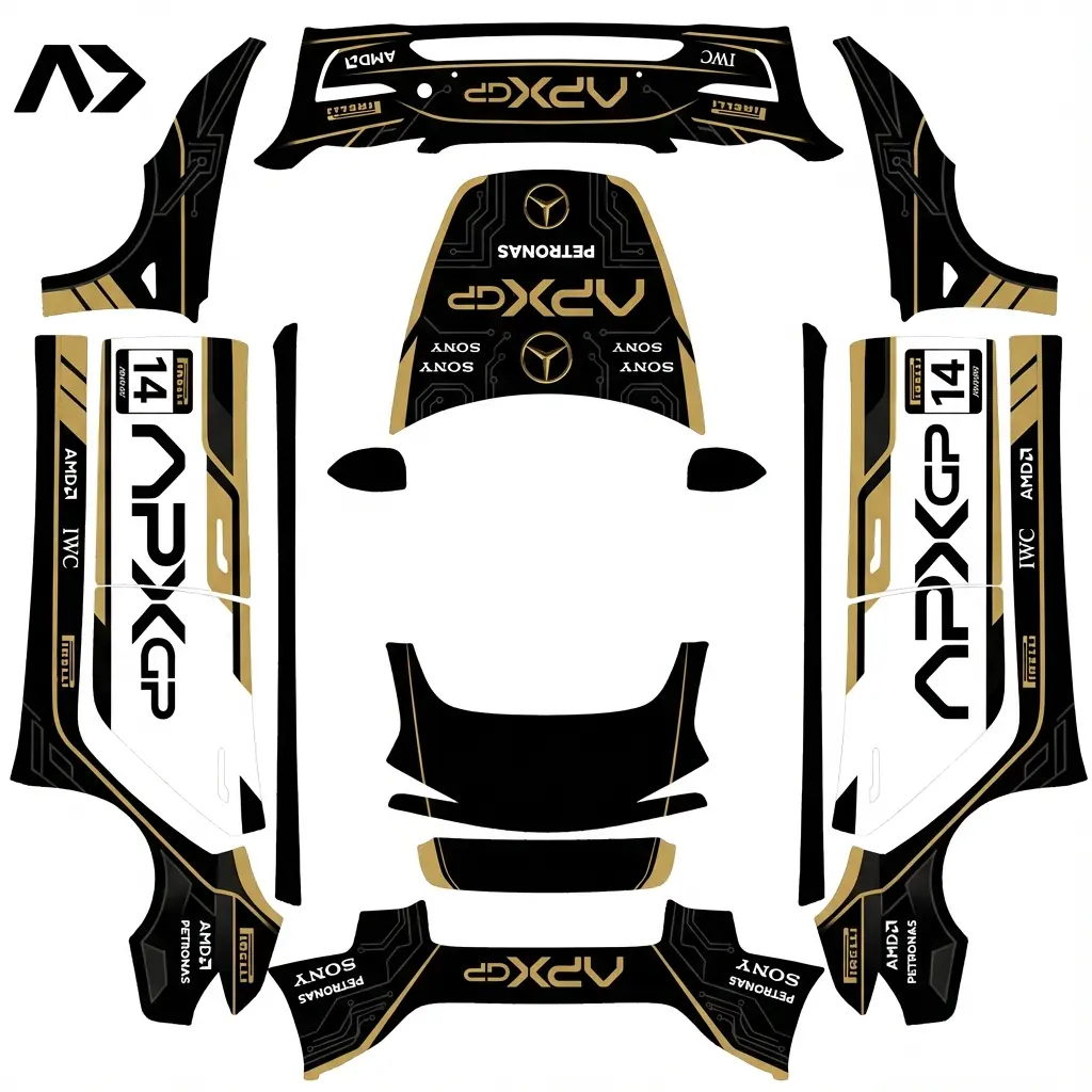 APXGP Apex Racer Tesla Model 3 Highland wrap texture - 电影F1中 APXGP车队赛车车身涂装