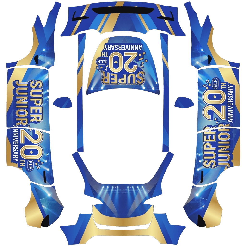 super junior 20周年主题 Tesla Model Y wrap texture - super junior 20周年主题