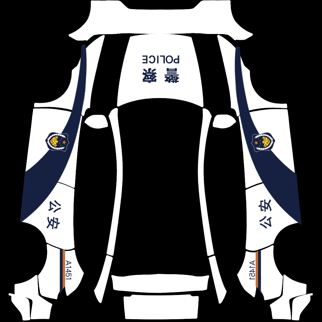 公安2号 Tesla Model Y 焕新版 wrap texture - DIY Sticker