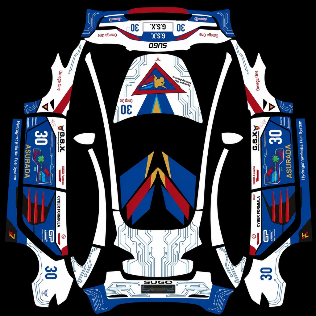 雷神阿斯拉達G.S.X Tesla Model 3 wrap texture - DIY Sticker