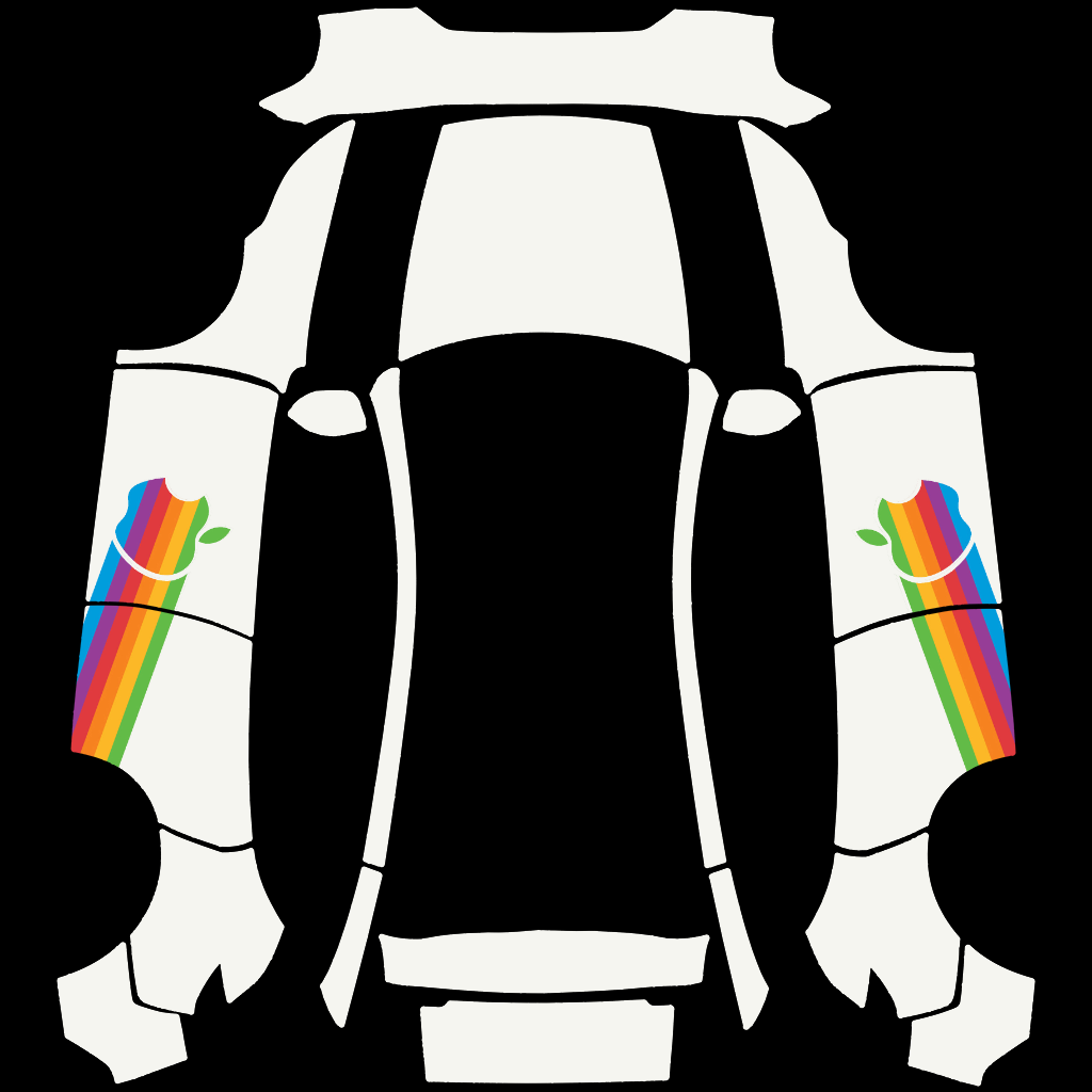 Apple Rainbow Tesla Model Y 焕新版 wrap texture - DIY Sticker