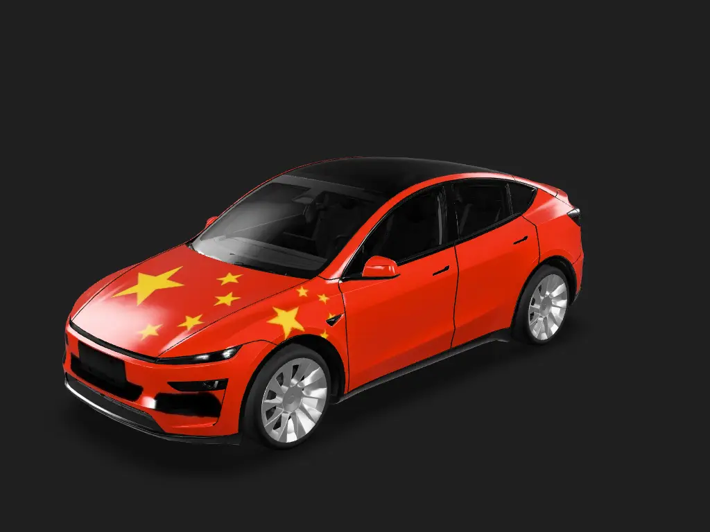 五星红旗Y Tesla Model Y 焕新版 wrap - 五星红旗  星星是黄色的...