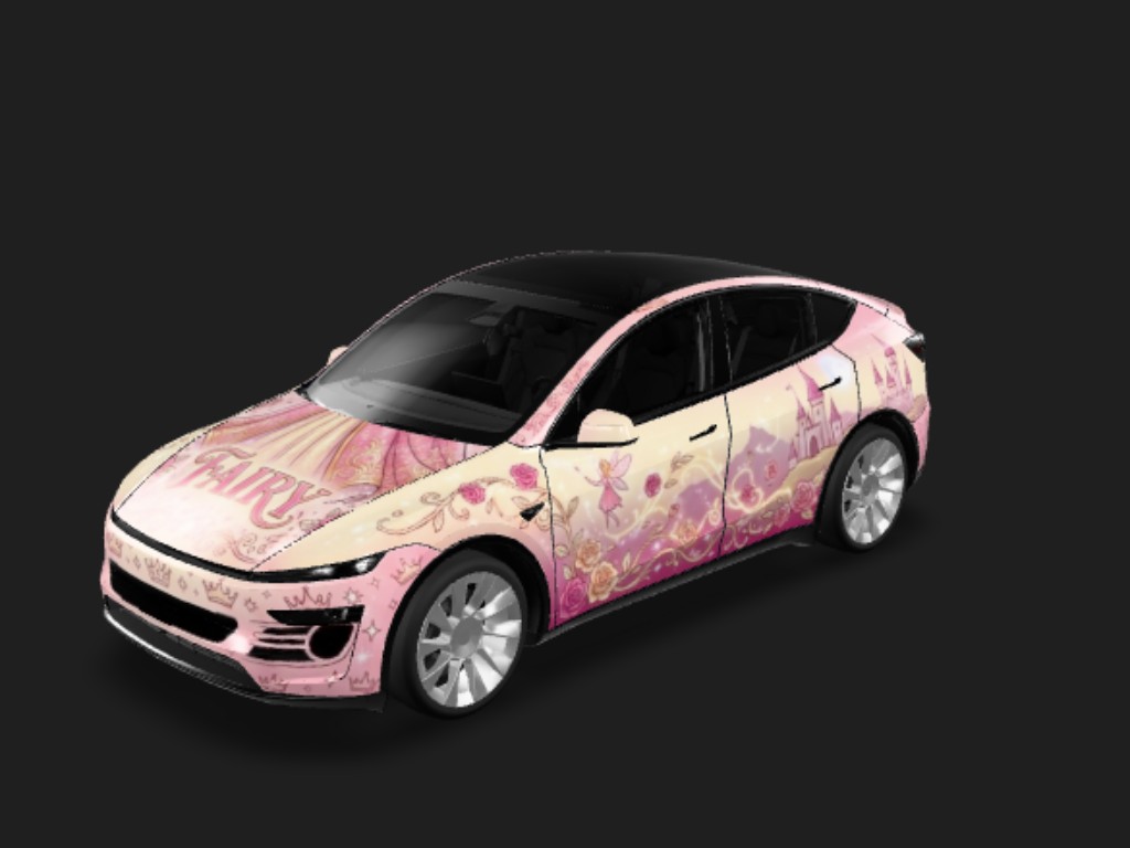 粉色仙女梦 Tesla Model Y 焕新版 wrap - 粉色公主仙女...