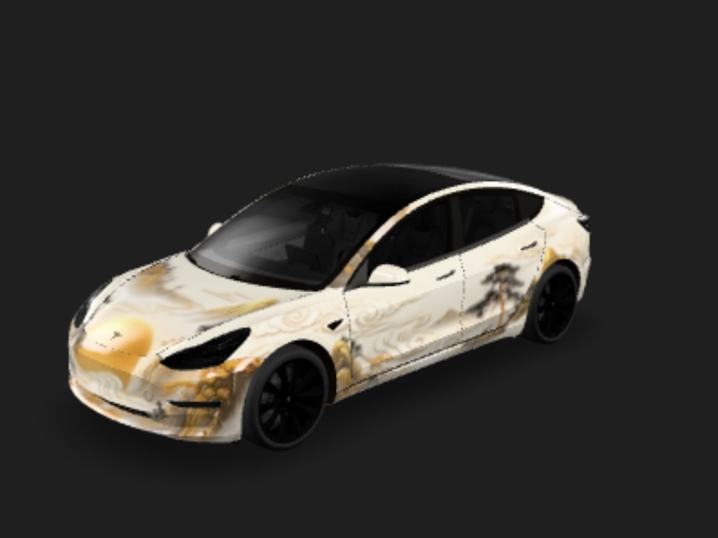 Model 3 潮酷定制 Tesla Model 3 wrap - use this picture and do livery...