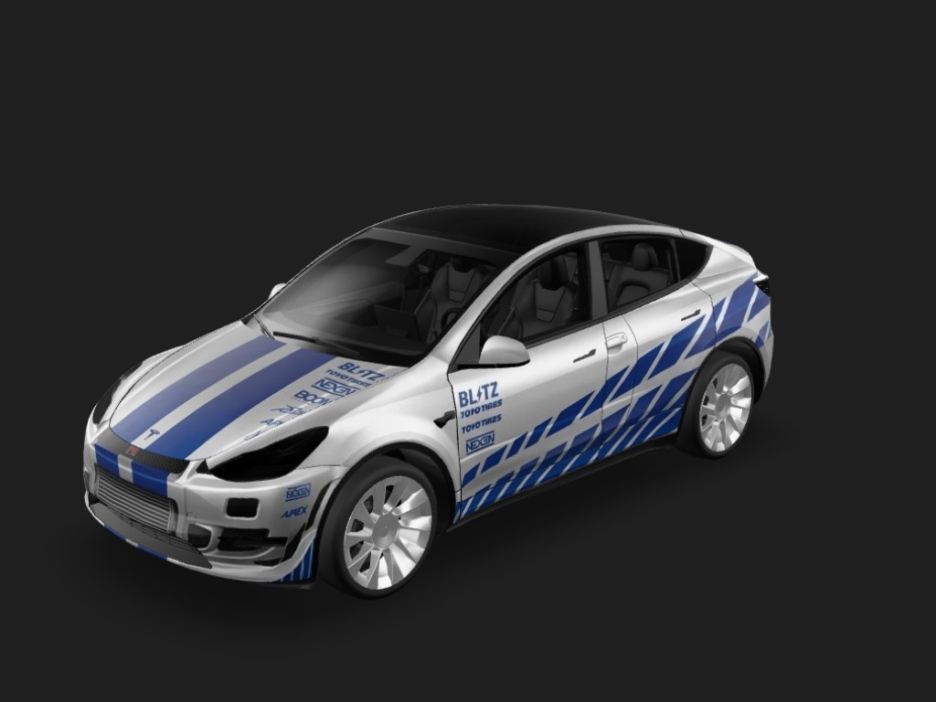 GTR蓝魂Y Tesla Model Y wrap - 速度与激情保罗的蓝色GTR...