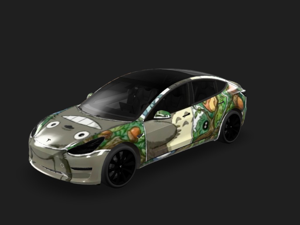 龍貓 Tesla Model 3 wrap - DIY Sticker...