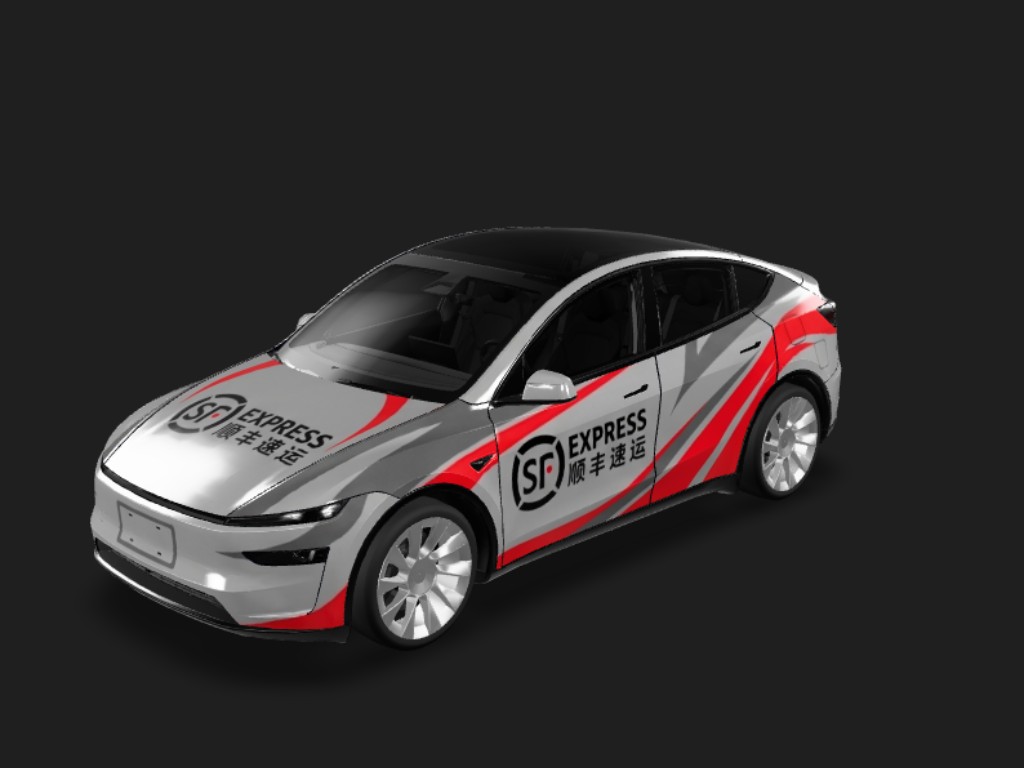 顺丰速运 Tesla Model Y 焕新版 wrap - 顺丰速运车身涂装...