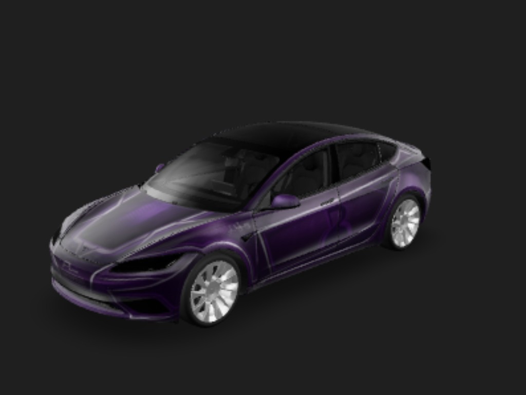 Brompton小布清漆紫 Tesla Model 3 焕新版 wrap - 请帮我设计一款以Brompton P Line清漆紫为理念的车衣...