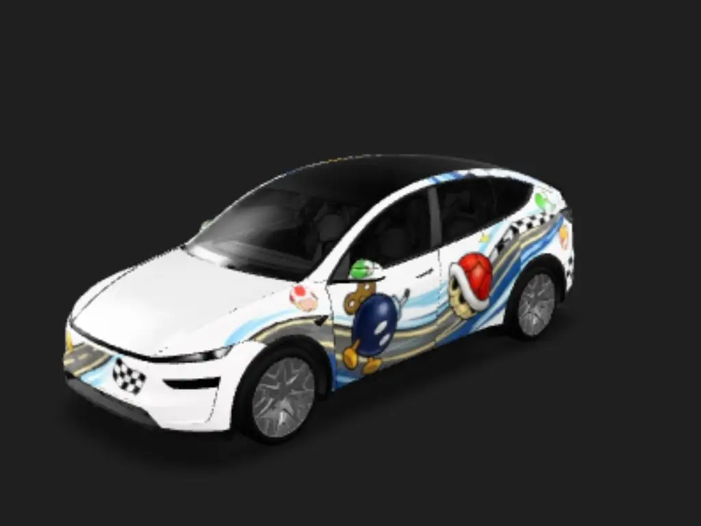Y卡丁世界 Tesla Model Y L wrap - 马里奥赛车:世界...