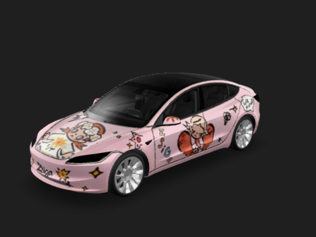 DIY Sticker Tesla Model 3 焕新版 wrap - DIY Sticker...
