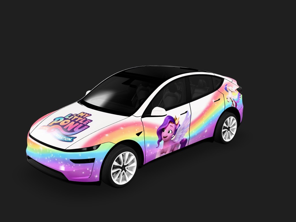 参考这张图，生成车贴 Tesla Model Y 焕新版 wrap - 参考这张图，生成车贴...