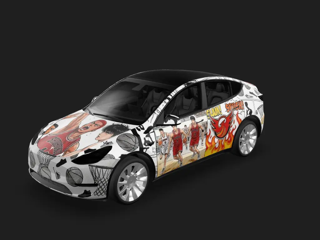 灌篮飞驰 Tesla Model Y wrap - 灌篮高手...