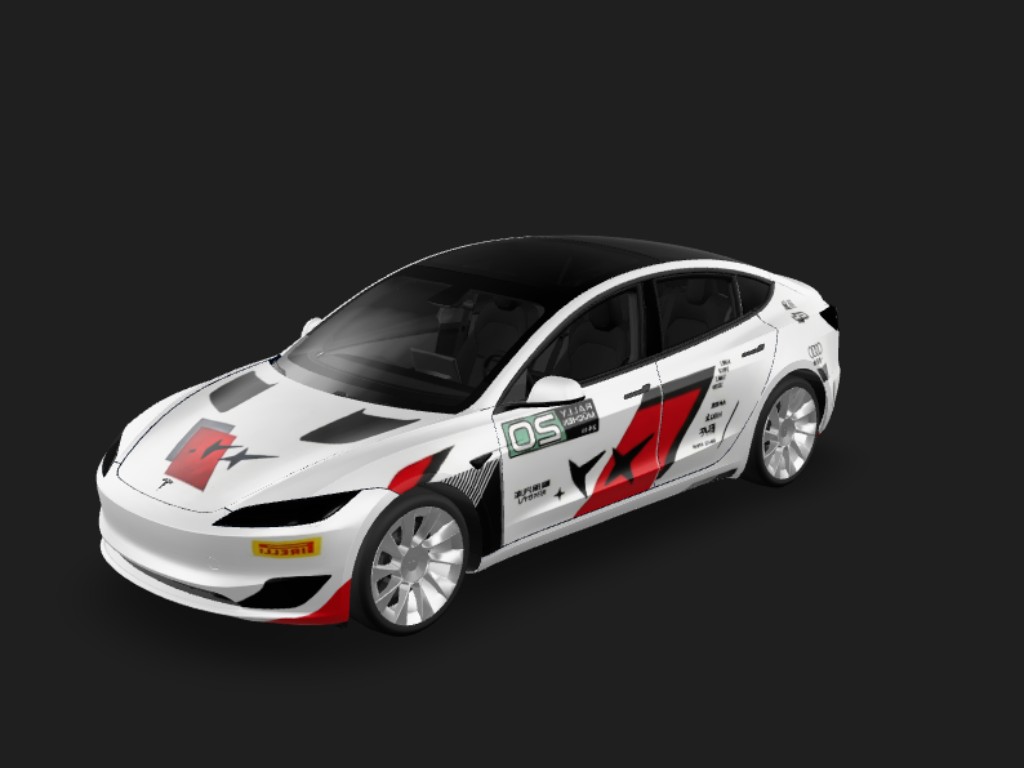 飞驰人生3 Tesla Model 3 焕新版 wrap - DIY Sticker...