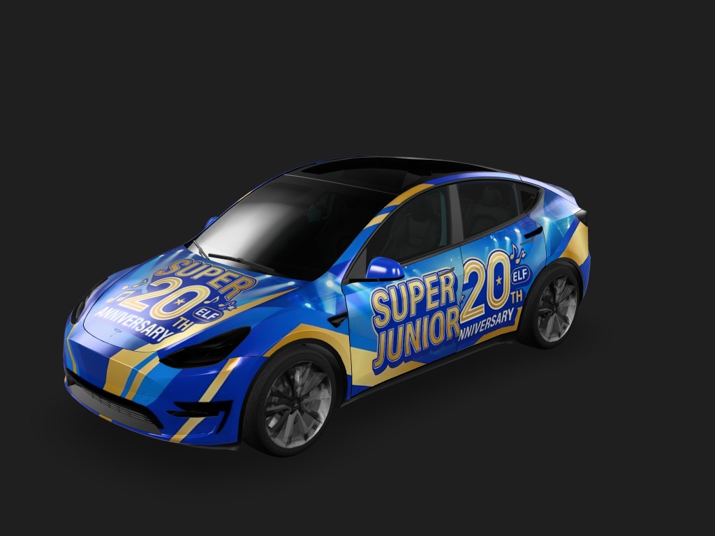 super junior 20周年主题 Tesla Model Y wrap - super junior 20周年主题...