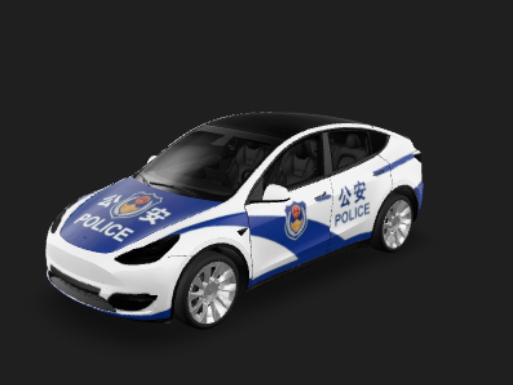 中国警车同款车衣 Tesla Model Y wrap - 中国警车同款车衣...