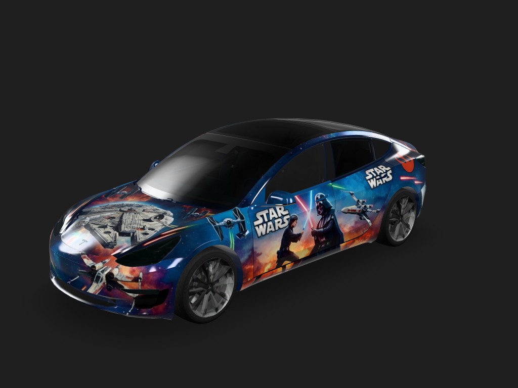 星球大战主题 Tesla Model 3 wrap - 星球大战主题...