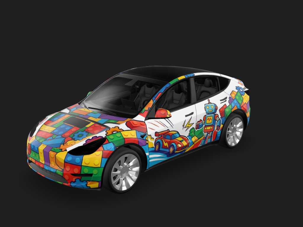 玩具总动员主题风 Tesla Model Y wrap - 玩具总动员主题...