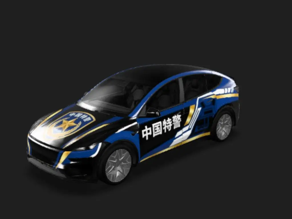 特警战甲 Tesla Model Y L wrap - 中国特警...