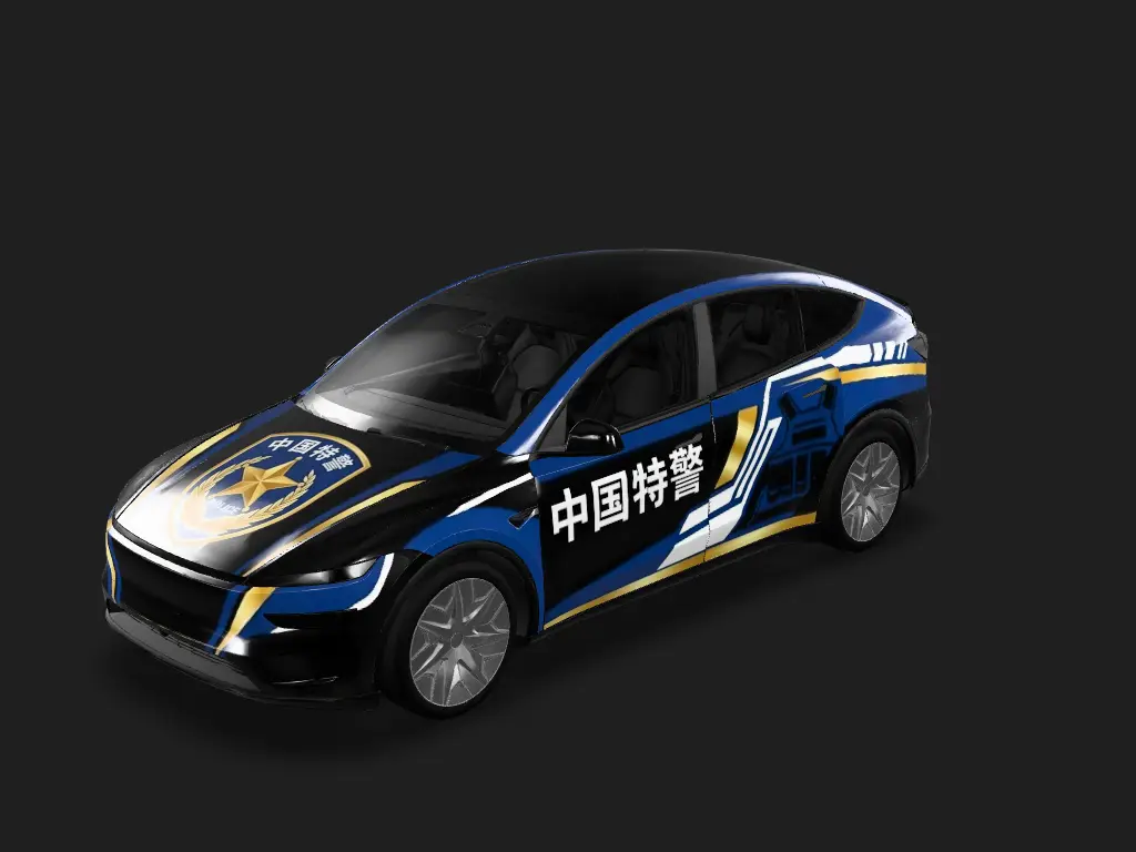 特警战甲 Tesla Model Y L wrap - 中国特警...