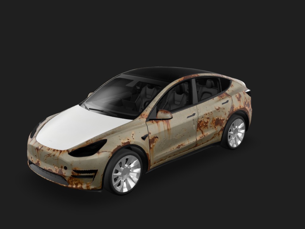 锈蚀电驭 Tesla Model Y wrap - 生锈的特斯拉...