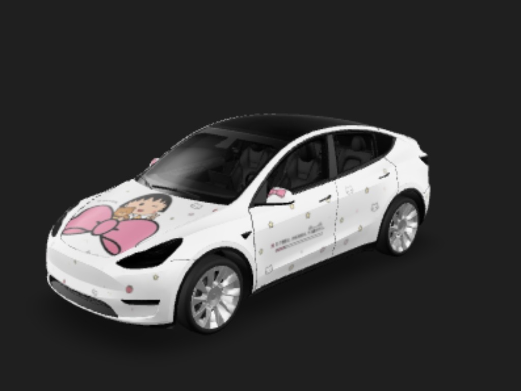 精奢密语 Tesla Model Y wrap - 生成贴合车身的皮肤要严丝合缝，要好看...