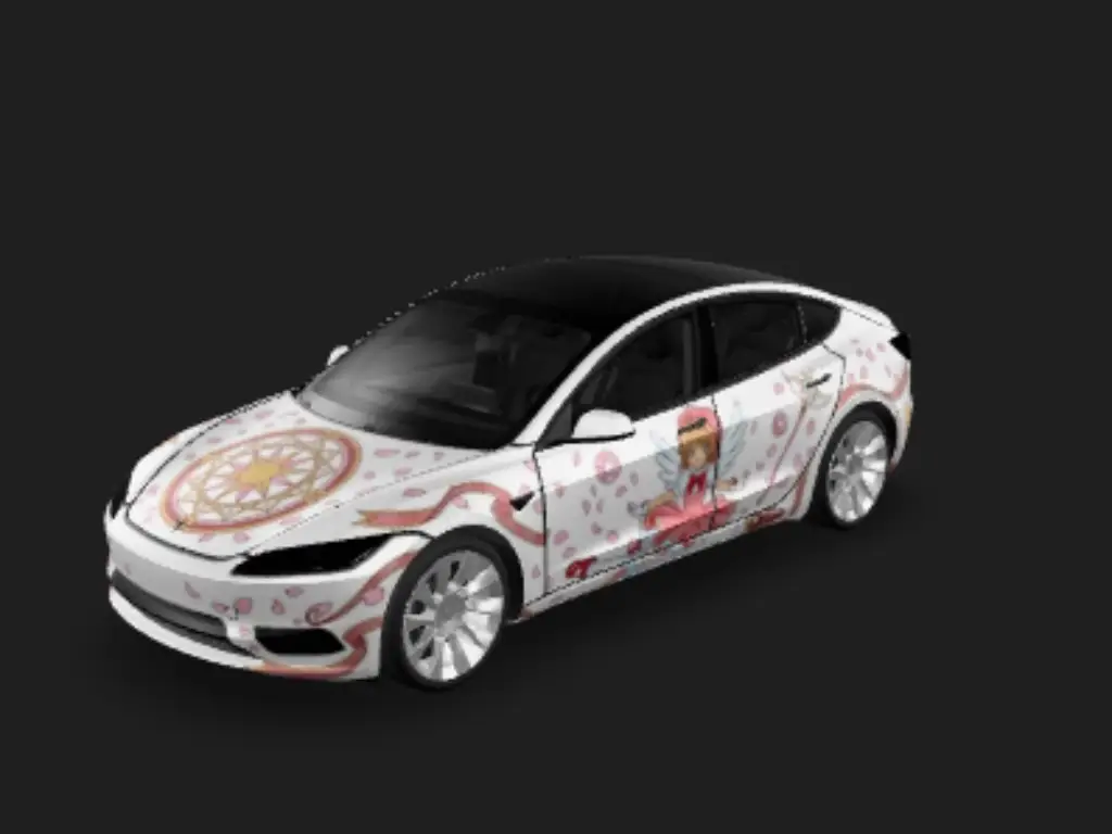 樱色魔法 Tesla Model 3 焕新版 wrap - 魔卡少女樱...