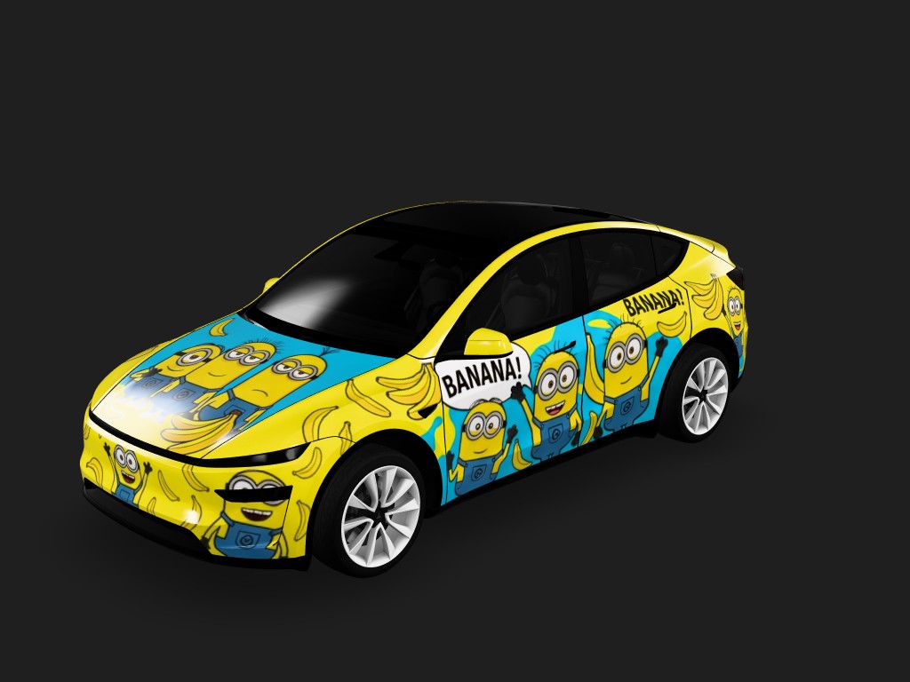 小黄人主题 Tesla Model Y 焕新版 wrap - 小黄人主题...